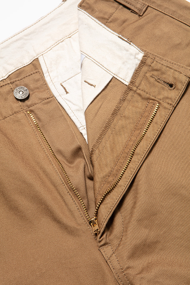 Pure Blue Japan Dry Touch Chino Trousers/Wide Straight [1192-DCA] - Dark Camel