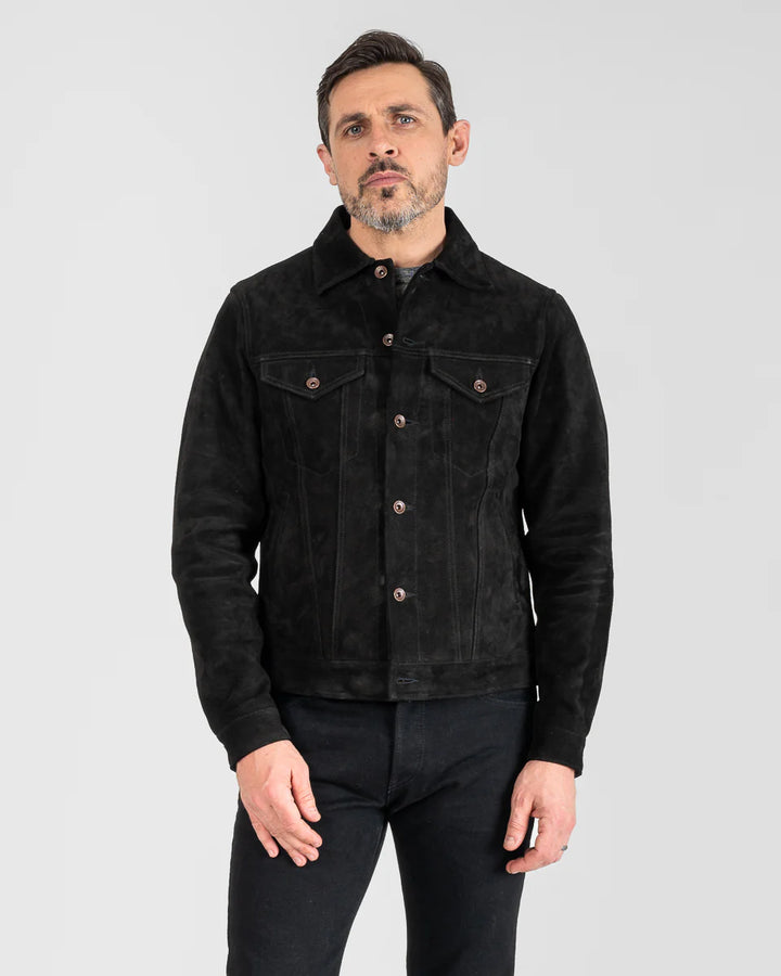 Iron Heart Horsehide Suede Modified Type III Jacket - Black