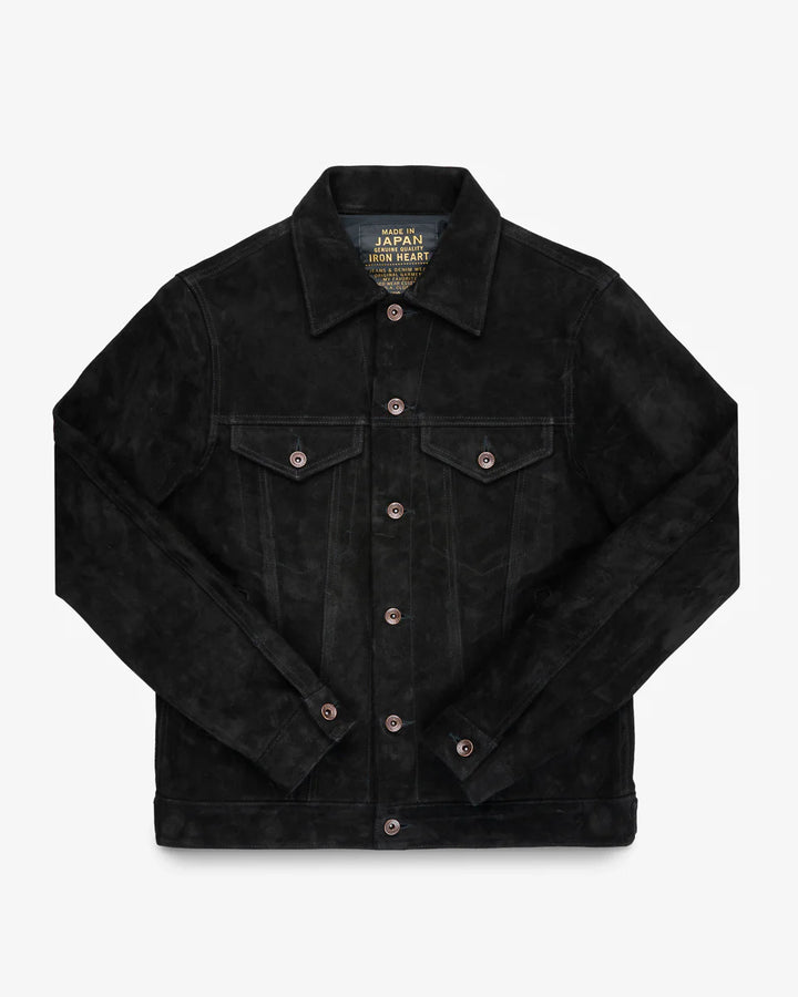 Iron Heart Horsehide Suede Modified Type III Jacket - Black