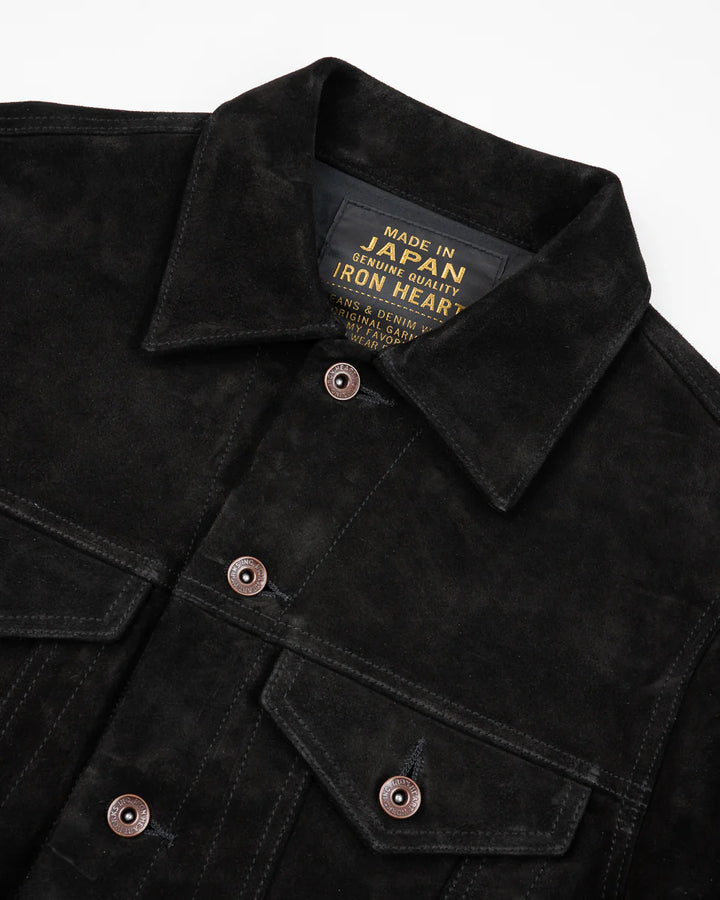 Iron Heart Horsehide Suede Modified Type III Jacket - Black