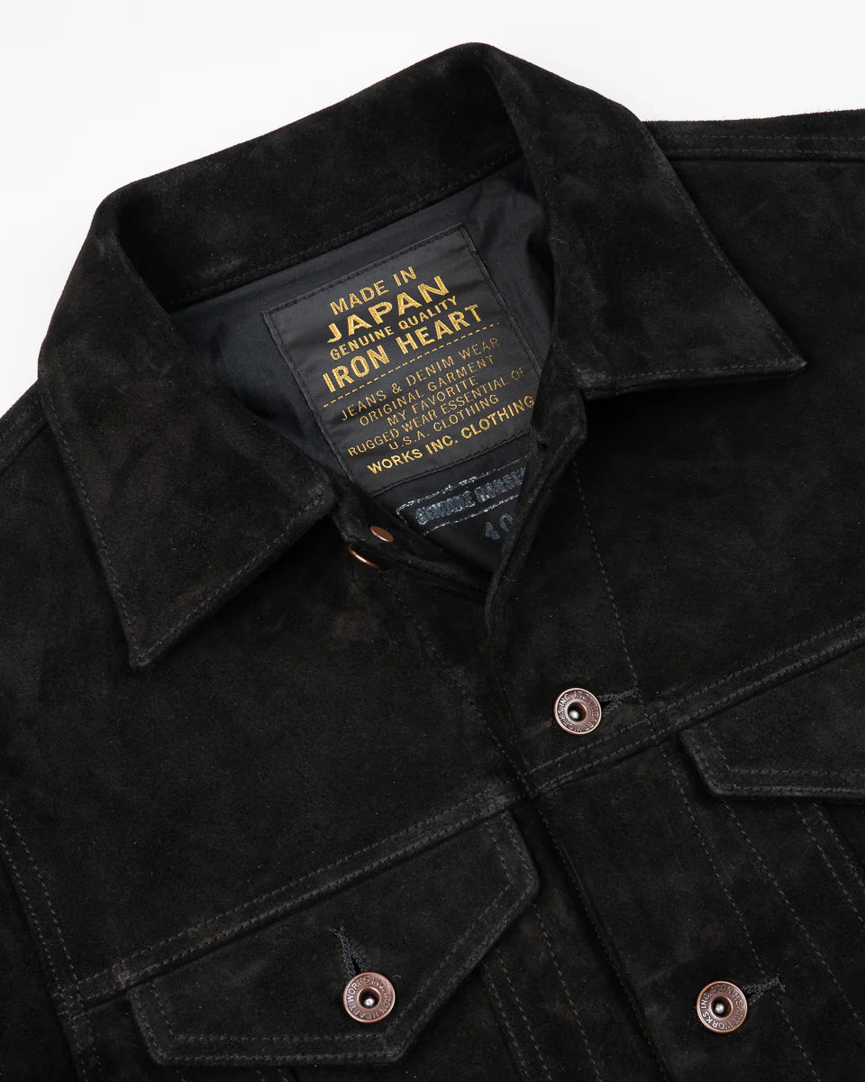 Iron Heart Horsehide Suede Modified Type III Jacket - Black