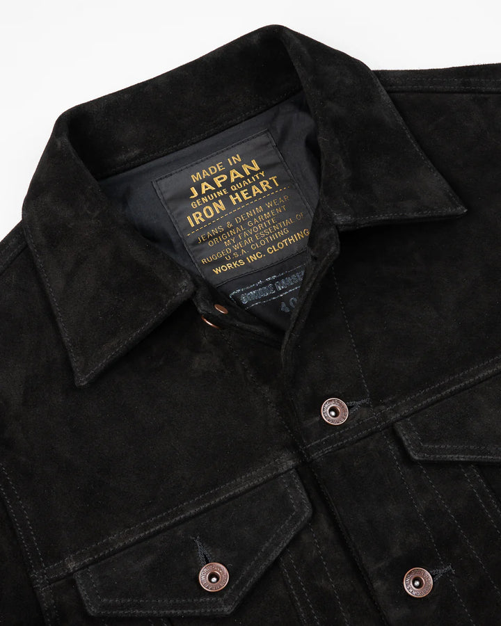 Iron Heart Horsehide Suede Modified Type III Jacket - Black