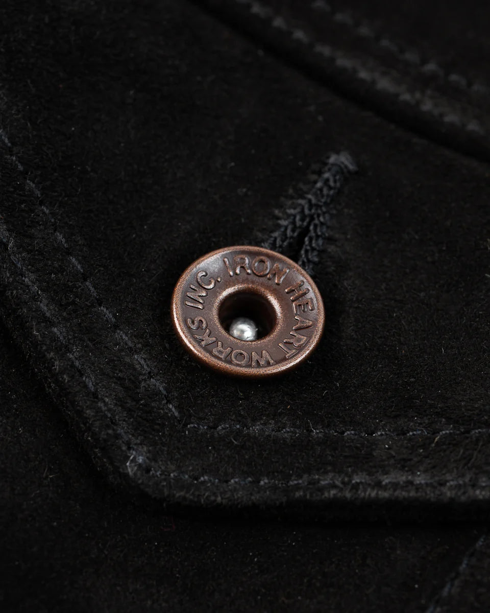 Iron Heart Horsehide Suede Modified Type III Jacket - Black