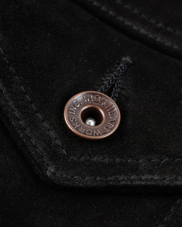 Iron Heart Horsehide Suede Modified Type III Jacket - Black