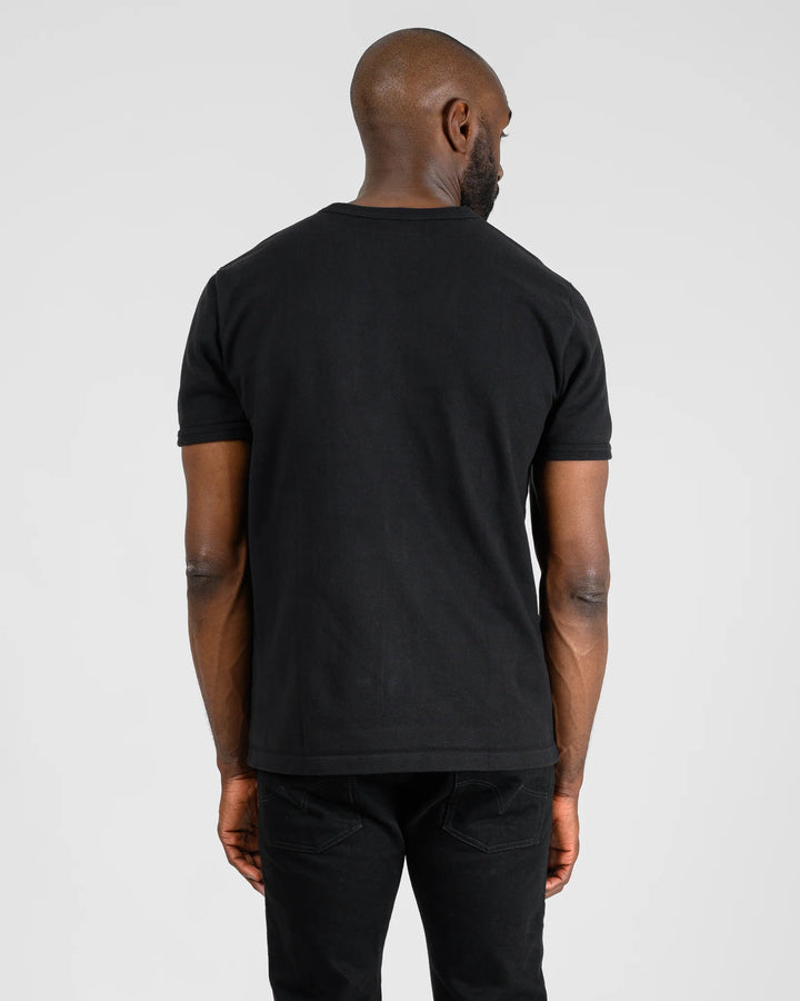 Iron Heart 11oz Cotton Knit Crew Neck T-Shirt - Black