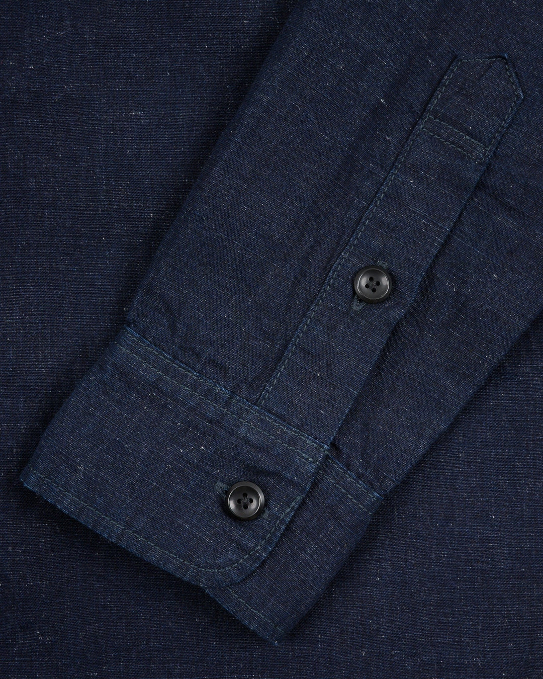 Iron Heart 7oz Cotton Linen Chambray Work Shirt - Indigo