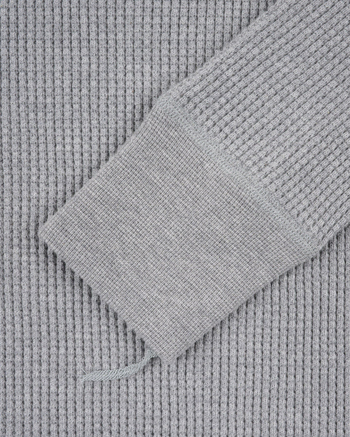Iron Heart - Waffle Knit L/S Crewneck Thermal - Grey