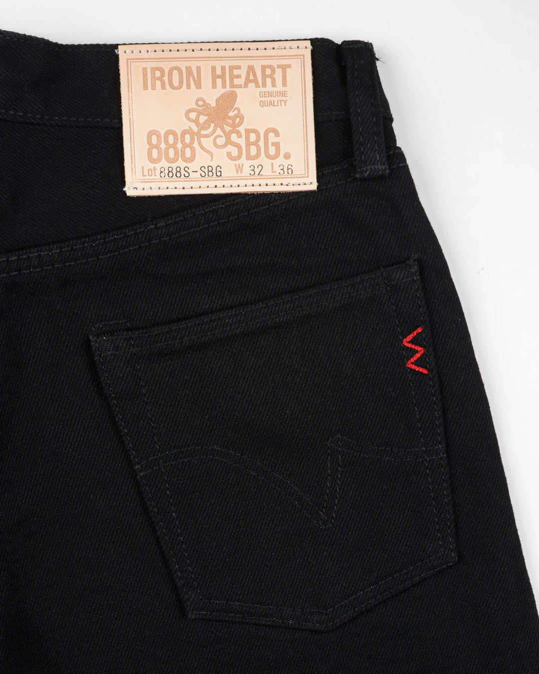 Iron Heart 888S-SBG 21oz Selvedge Denim - Superblack (Fades To Grey)