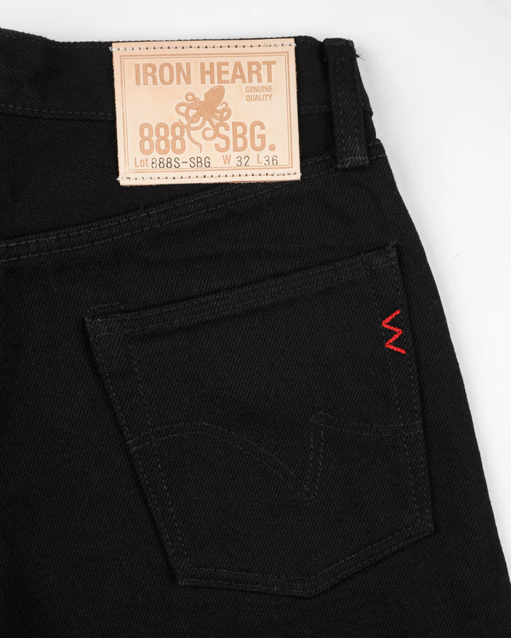Iron Heart 888S-SBG 21oz Selvedge Denim - Superblack (Fades To Grey)