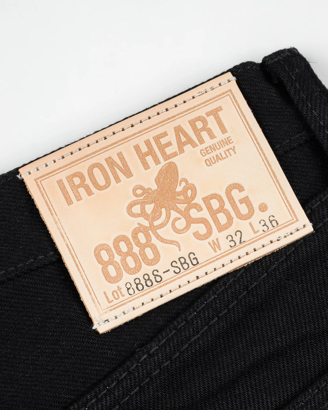 Iron Heart 888S-SBG 21oz Selvedge Denim - Superblack (Fades To Grey)