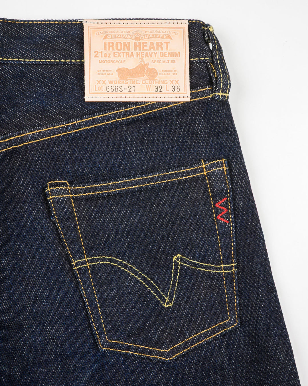 Iron Heart 666S 21oz Selvedge Denim Slim Straight Cut Jeans - Indigo