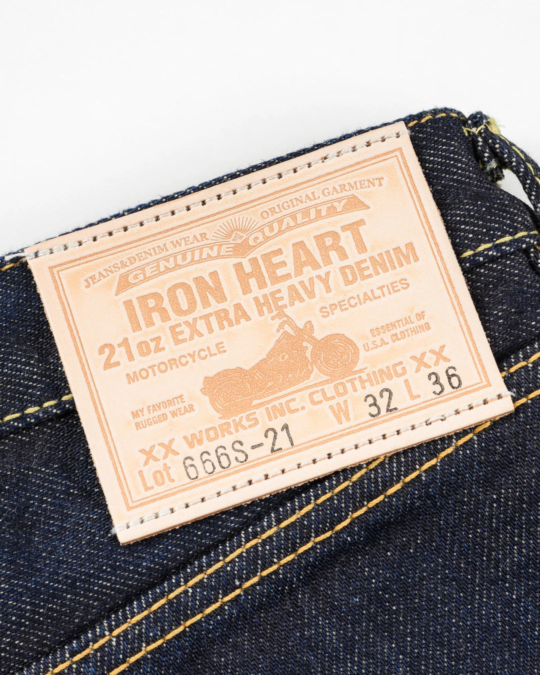 Iron Heart 666S 21oz Selvedge Denim Slim Straight Cut Jeans - Indigo