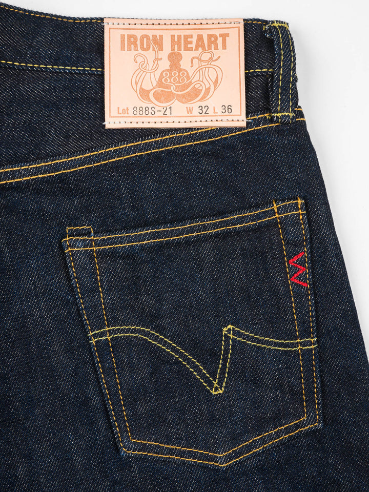 Iron Heart 888 21oz Selvedge Denim Relaxed Tapered Cut Jeans - Indigo