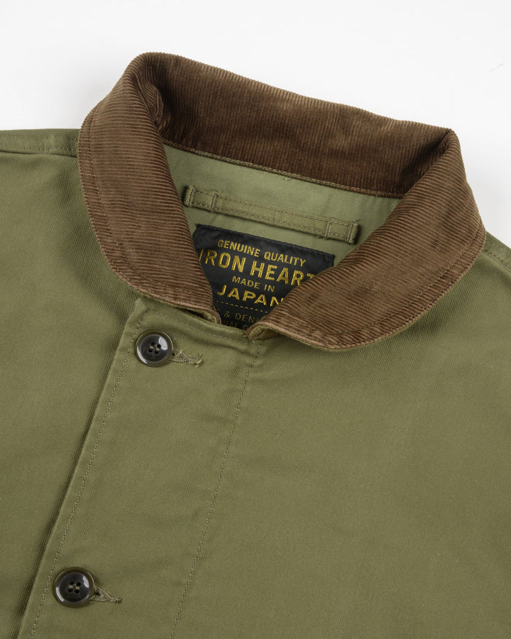 Iron Heart 12oz Whipcord Lightweight N1 Deck Jacket - Olive Drab Green