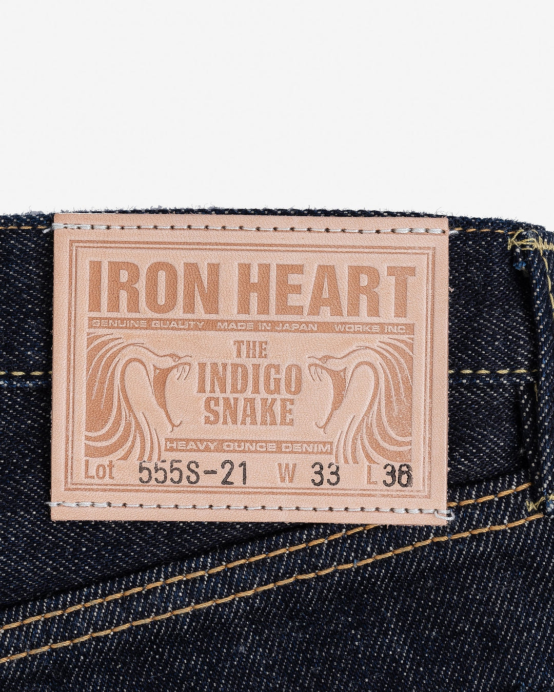Iron Heart 555S 21oz Selvedge Denim Slim Cut Jeans - Indigo