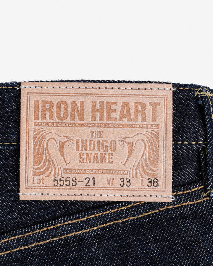 Iron Heart 555S 21oz Selvedge Denim Slim Cut Jeans - Indigo