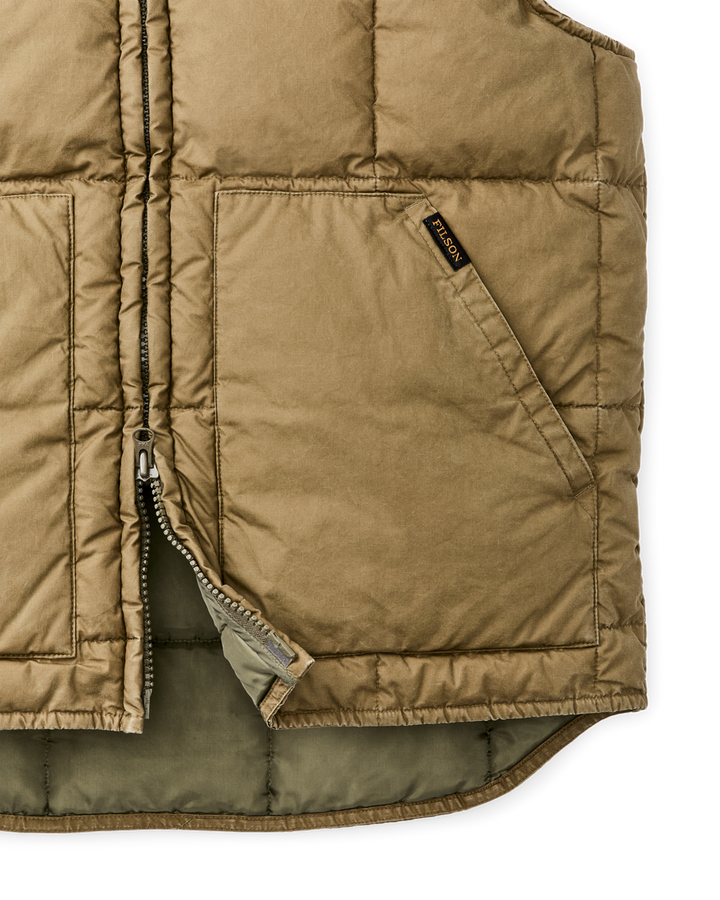 Filson - Heritage Cotton Down Vest in Light Brown