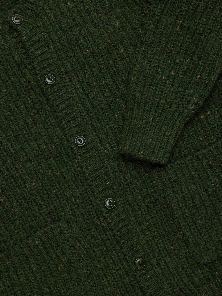 3sixteen Fisherman Cardigan - Hunter Green