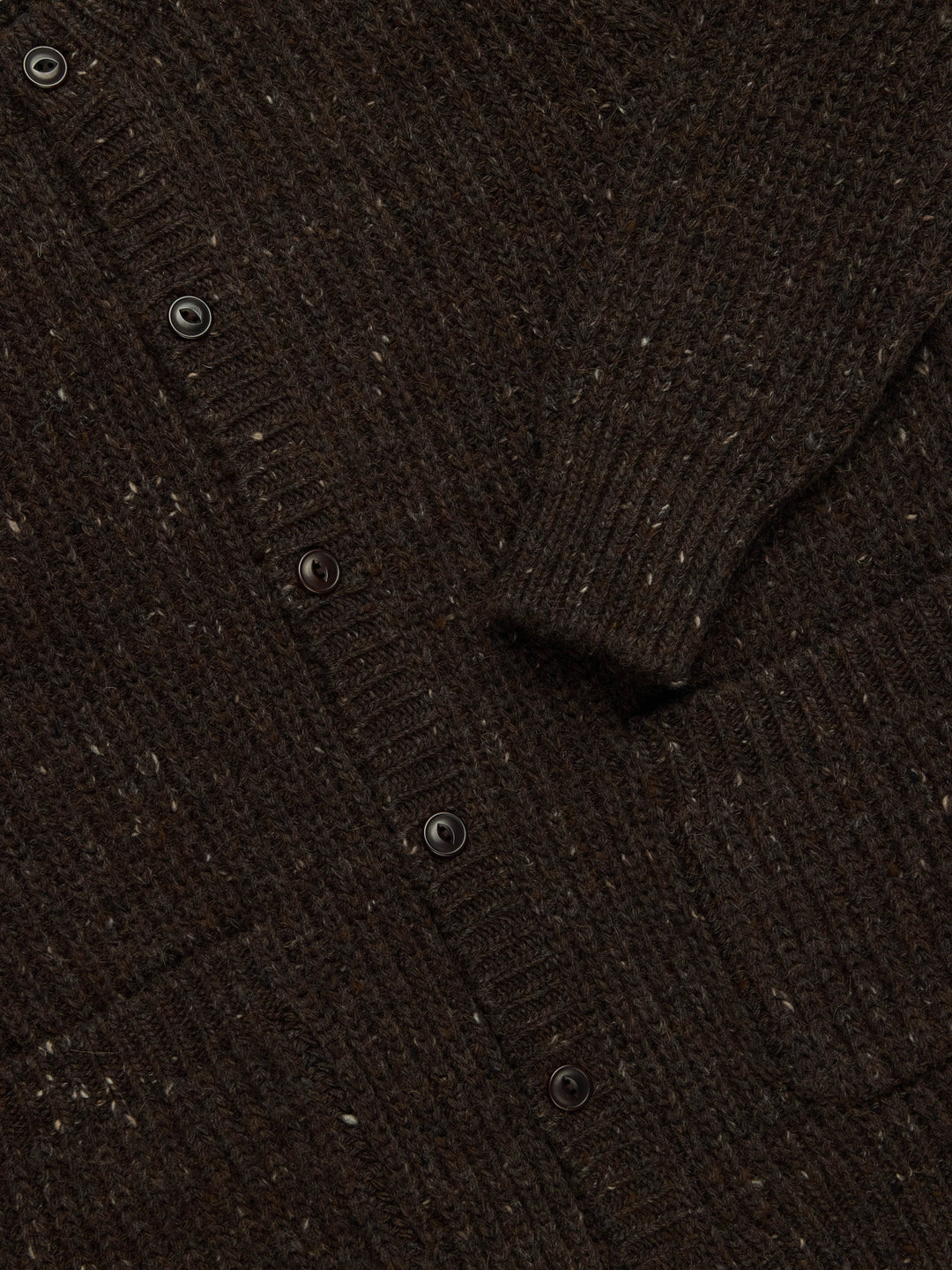 3sixteen Fisherman Cardigan - Umber Tweed