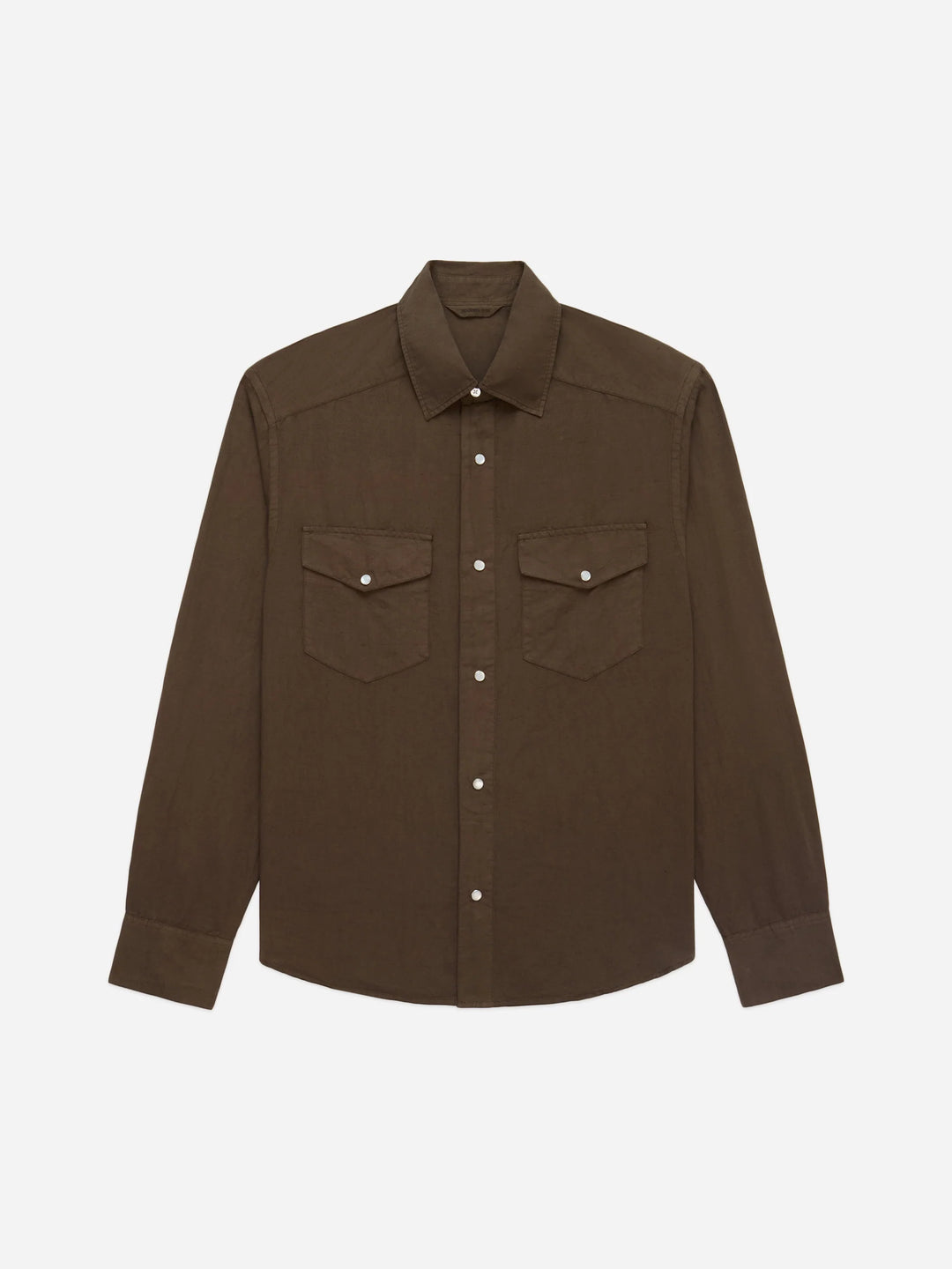 3sixteen Snap Western Shirt - Mocha Garment Dye