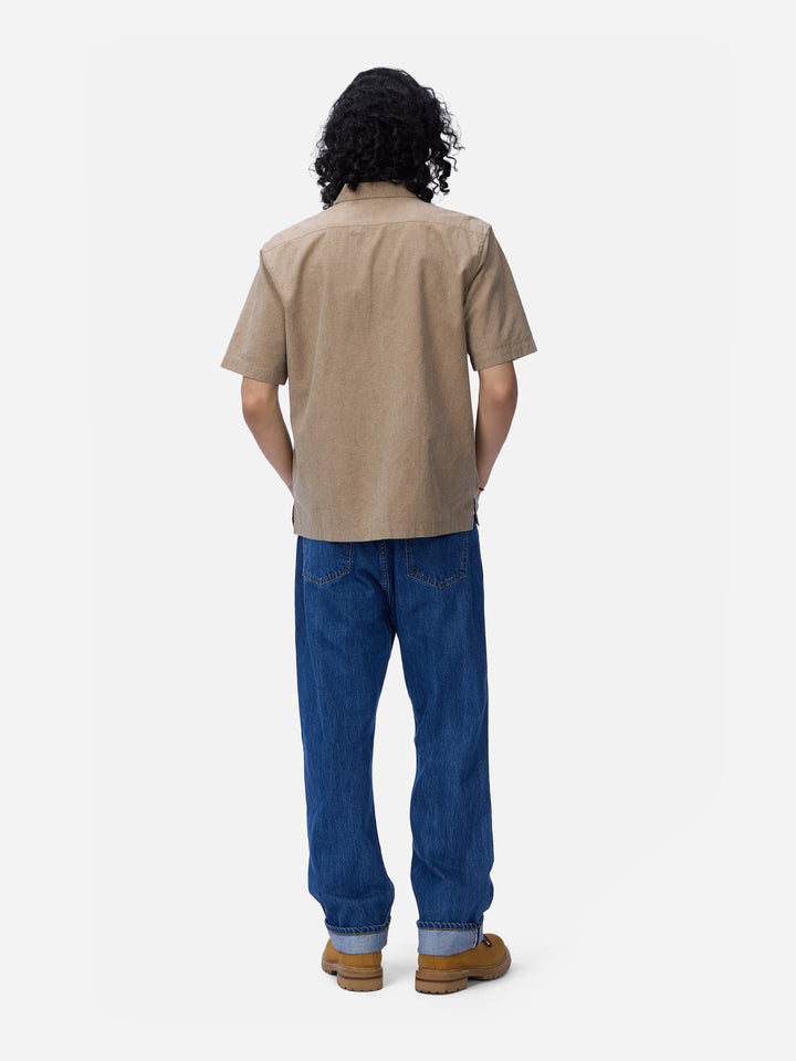 3sixteen Short Sleeve Workshirt - Brown Pigment Dye