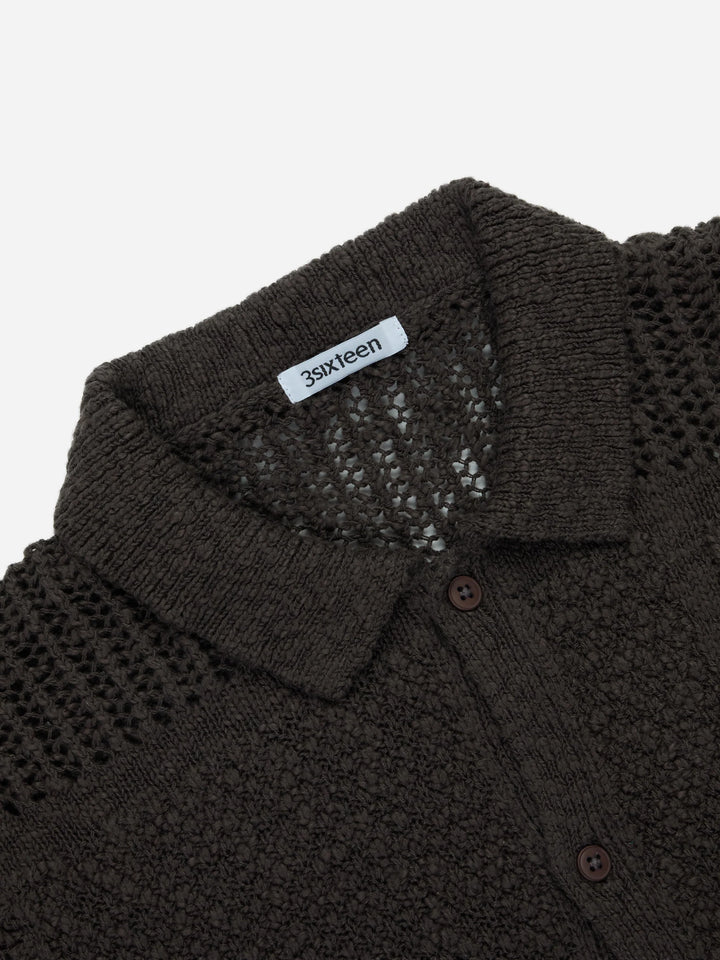3sixteen Short Sleeve Knit Shirt - Umber De Stijl