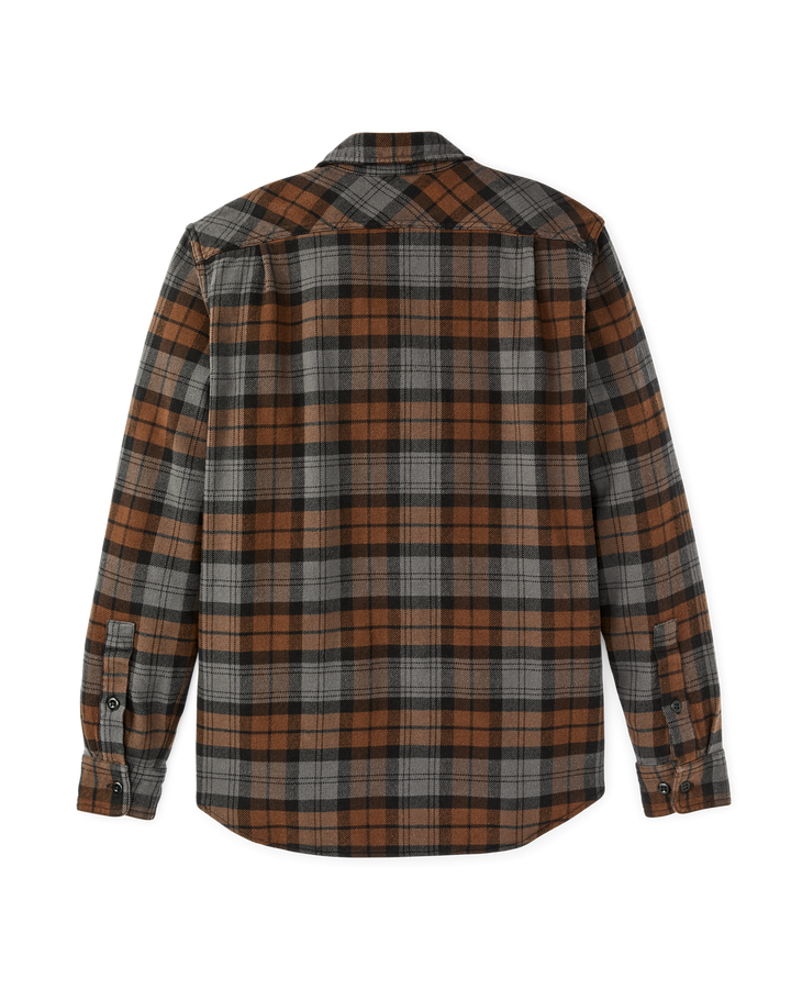 Filson - Vintage Flannel Work Shirt in Brown/Charcoal Plaid