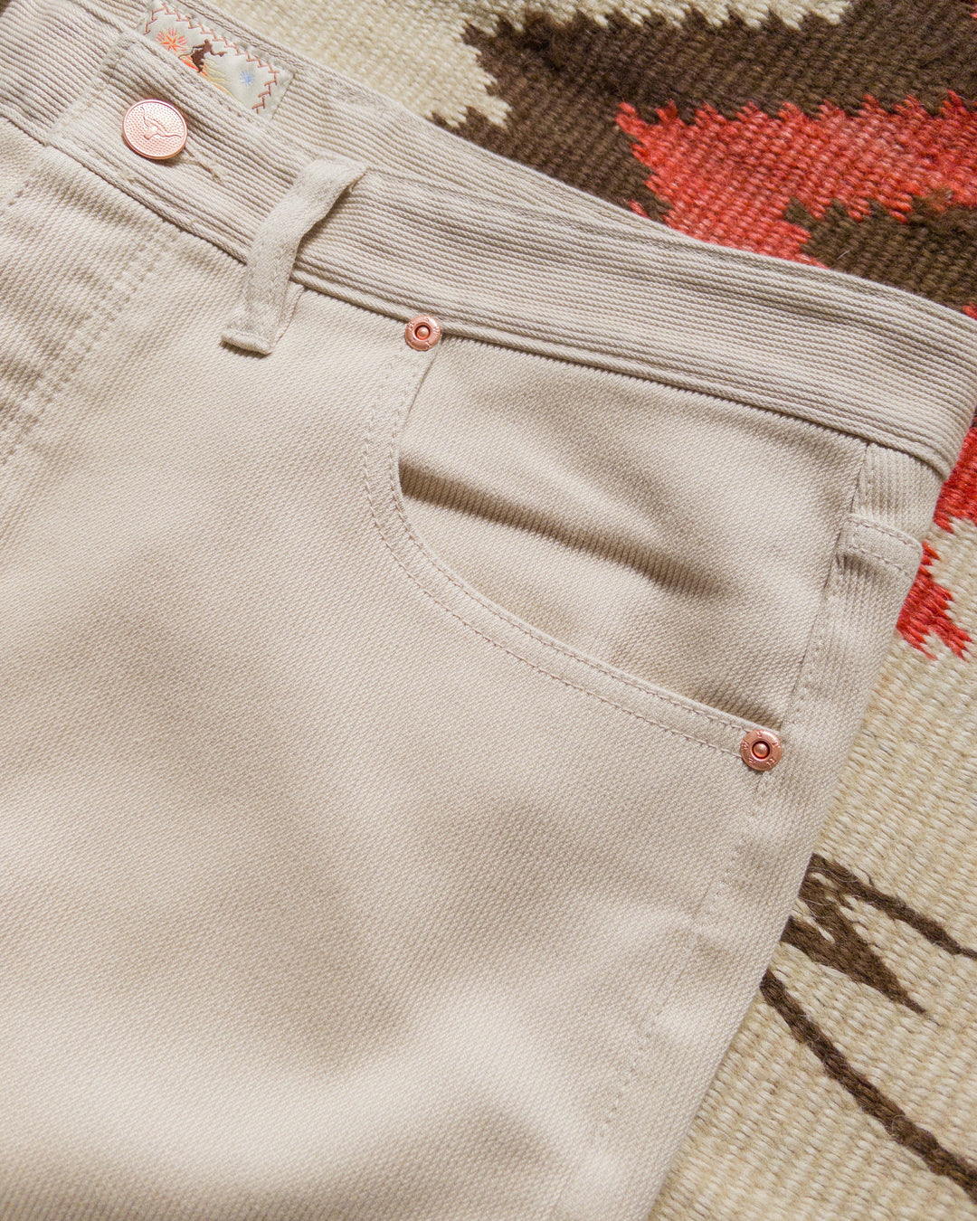Wythe Bedford Cord Five Pocket Pants - Off White
