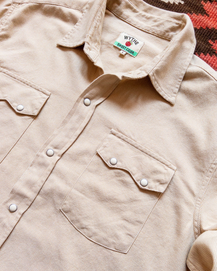 Wythe Vintage Tickweave Pearlsnap Shirt - Butterscotch