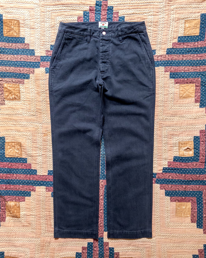 Wythe - Japanese Cotton Herringbone Chino - Faded Navy