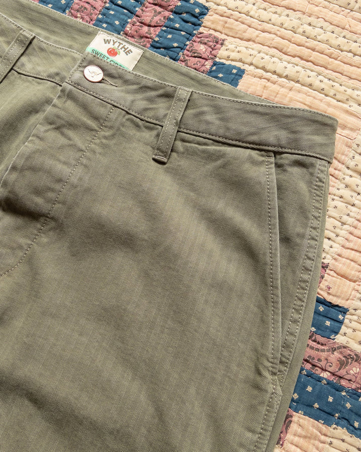 Wythe - Japanese Cotton Herringbone Chino - Faded Olive