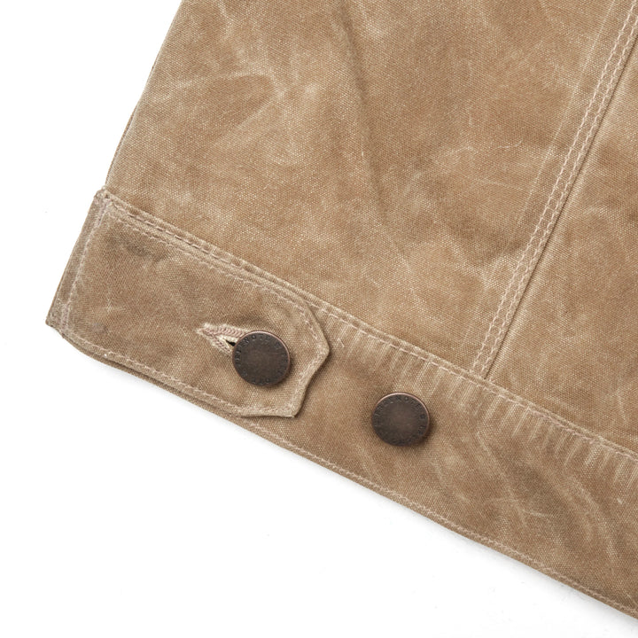 Freenote Cloth Riders Jacket Waxed Canvas - Tobacco Red Interior