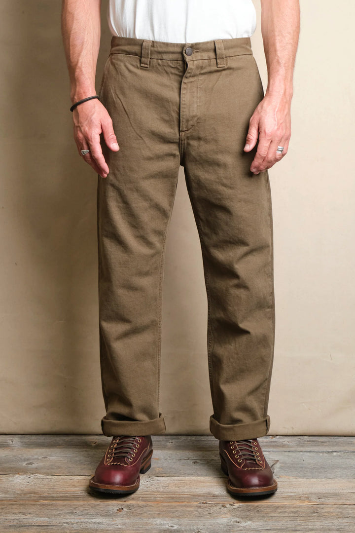 Freenote Cloth Deck Pant 14 Ounce Slub - Army Green