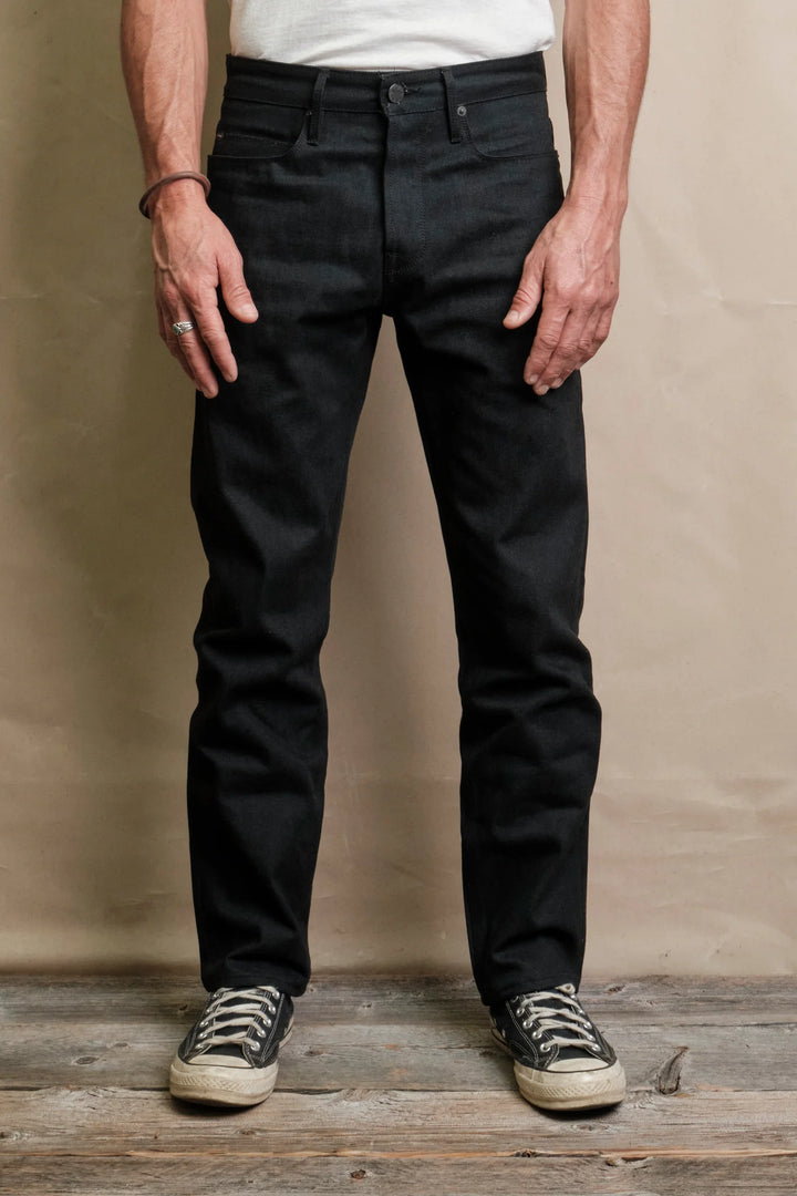 Freenote Cloth Portola Classic Taper Raw 14.25oz - Black Grey
