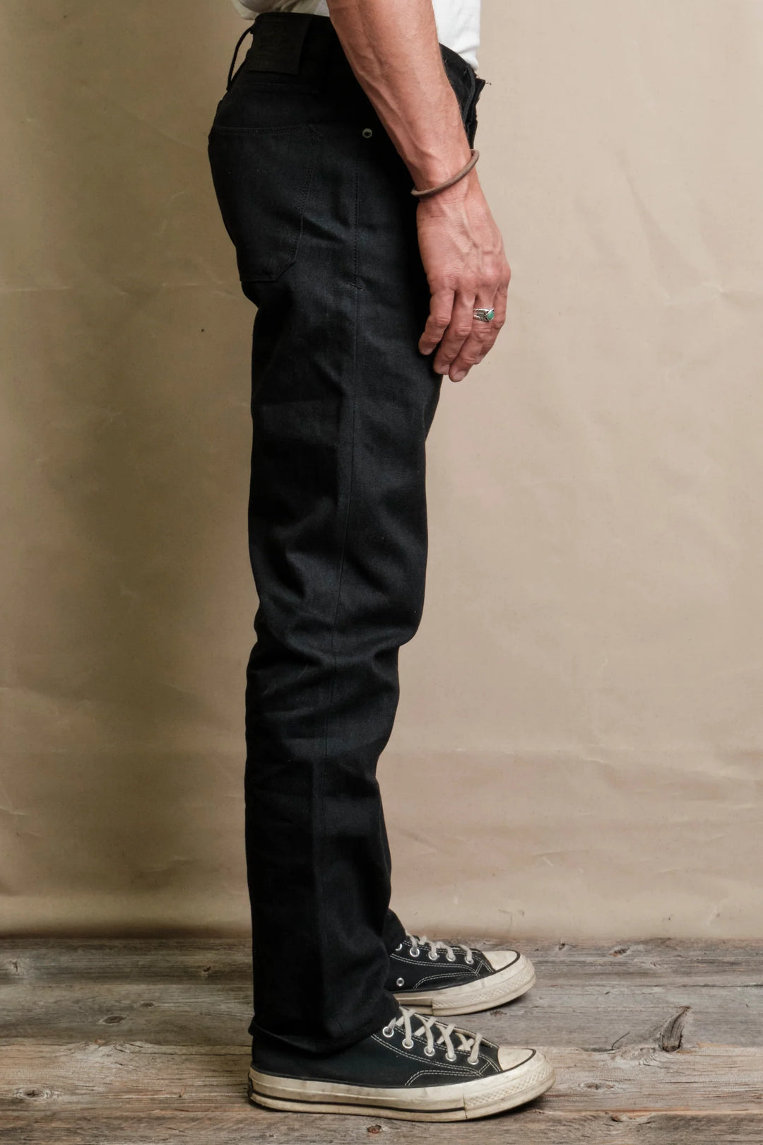 Freenote Cloth Portola Classic Taper Raw 14.25oz - Black Grey