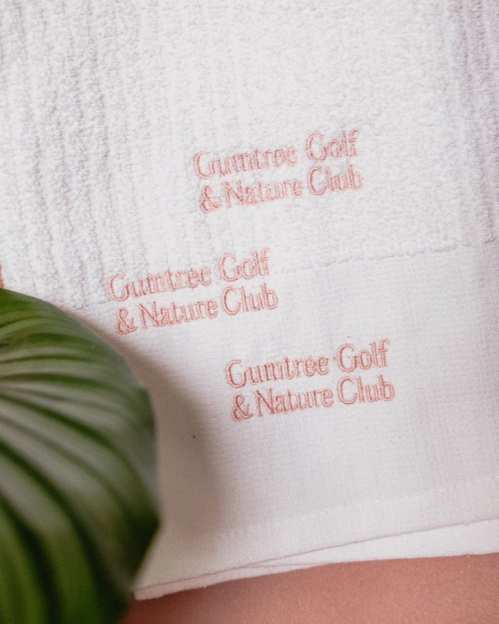 Gumtree Golf & Nature Club - Member Caddy Towel in White/Pink