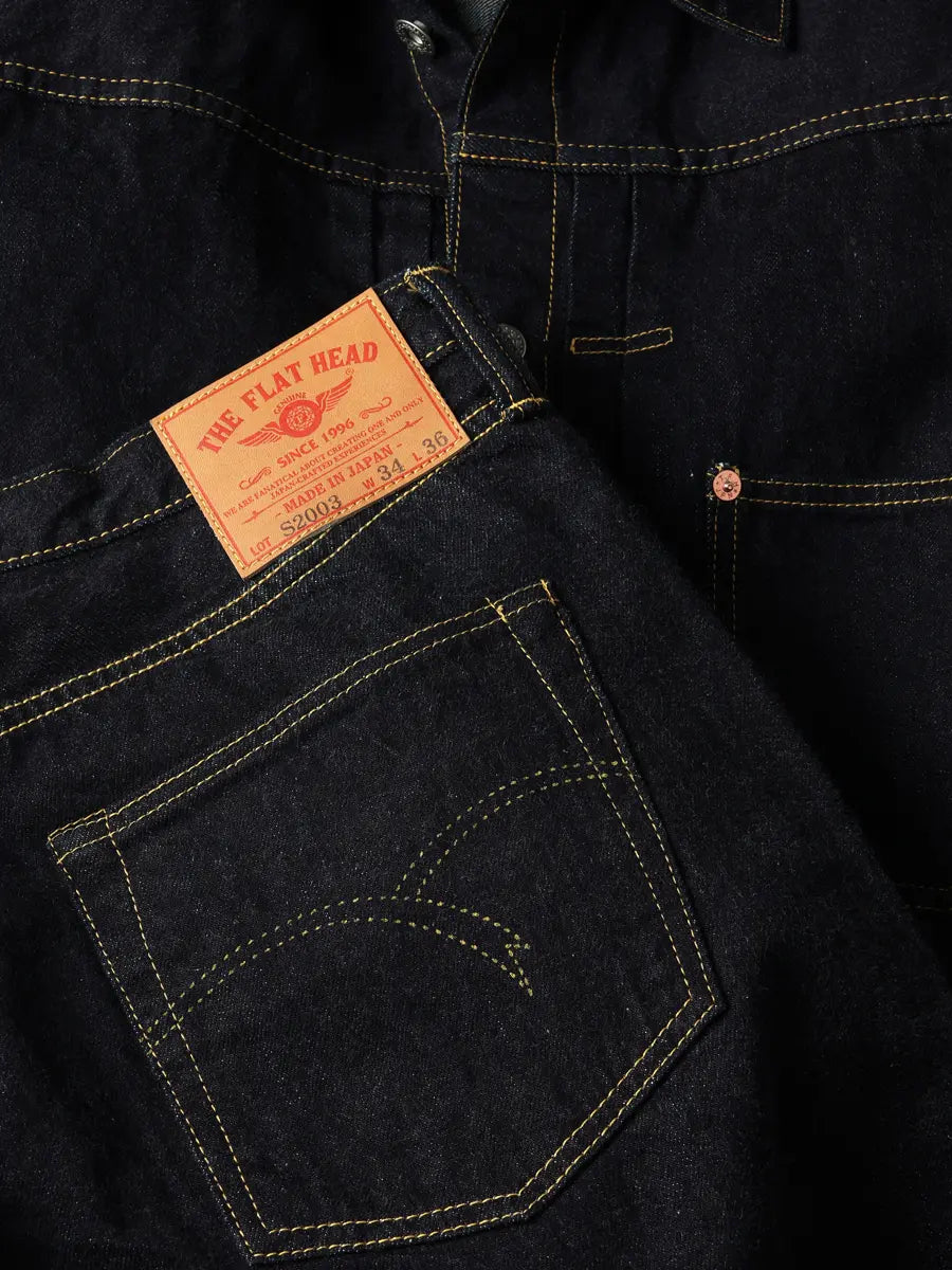 The Flat Head 12oz Wide Tapered Jeans [FN-S2003] - WWII Model