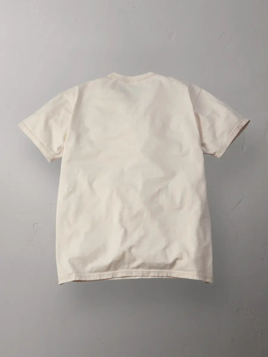 The Flat Head 3-Needle Stitch Pocket T-Shirt [FN-THC-101P] - Natural