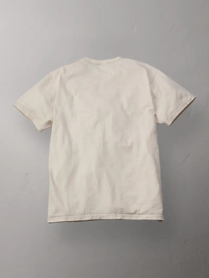 The Flat Head 3-Needle Stitch T-Shirt [FN-THC-101] - Natural