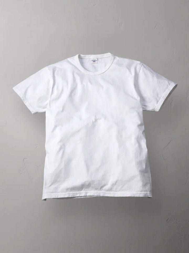 The Flat Head 3-Needle Stitch T-Shirt [FN-THC-101] - White