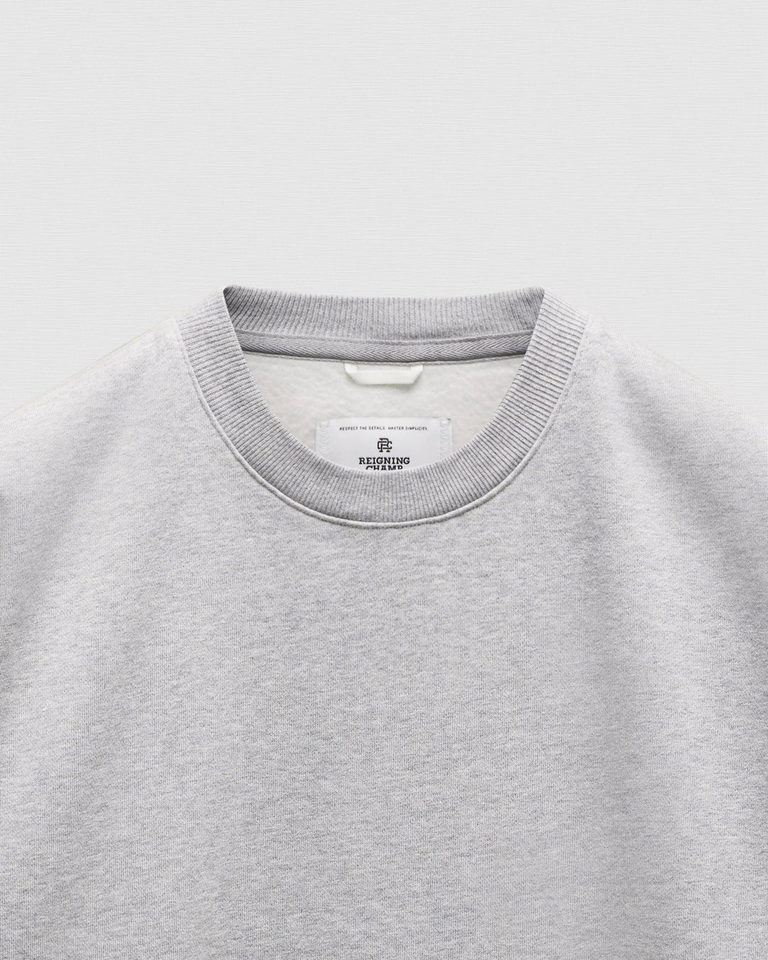 Reigning Champ Knit Brushed Fleece '97 Relaxed Crewneck - Heather Grey