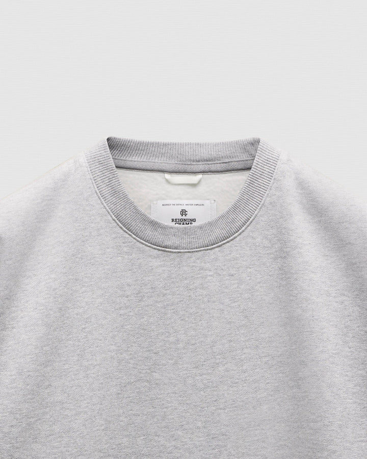 Reigning Champ Knit Brushed Fleece '97 Relaxed Crewneck - Heather Grey