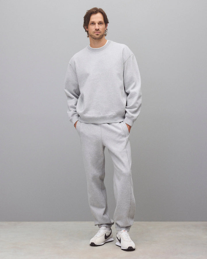 Reigning Champ Knit Brushed Fleece '97 Relaxed Crewneck - Heather Grey
