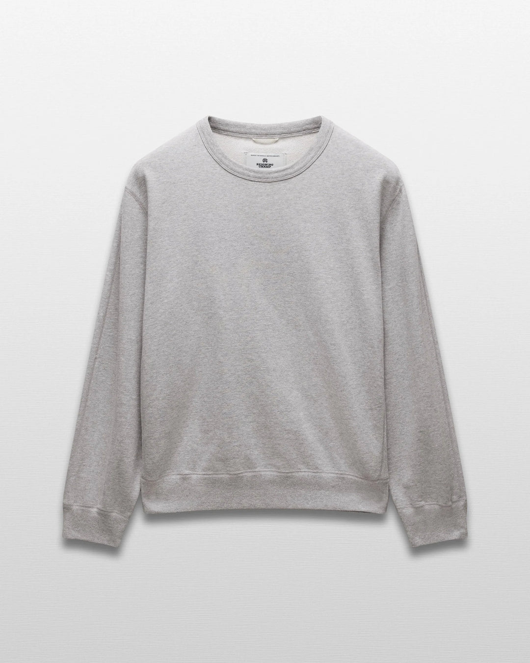 Reigning Champ Midnight Terry Standard Crewneck -  Heather Grey
