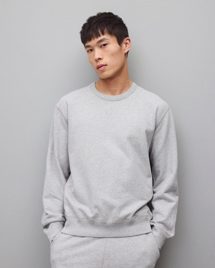 Reigning Champ Midnight Terry Standard Crewneck -  Heather Grey