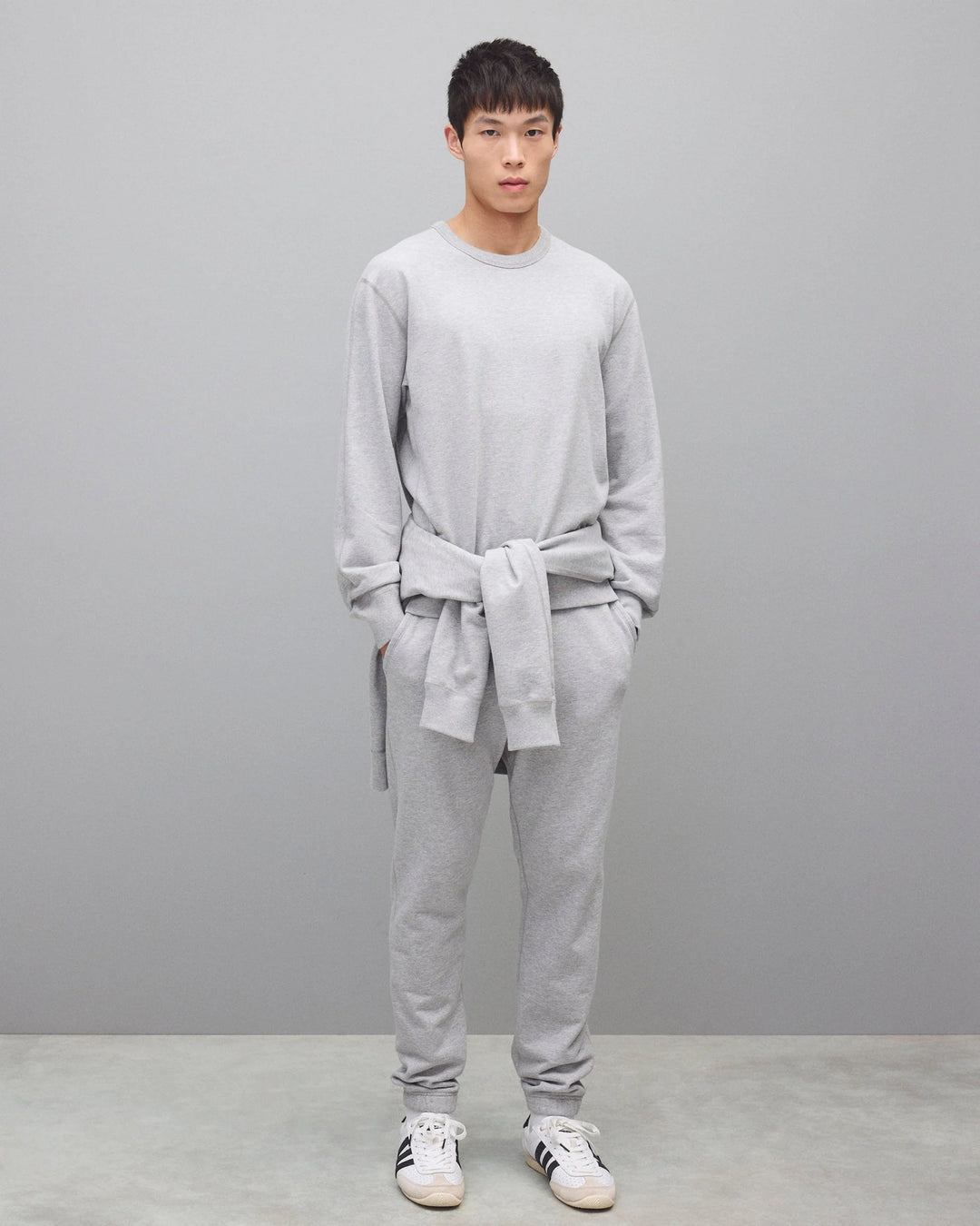 Reigning Champ Midnight Terry Standard Crewneck -  Heather Grey