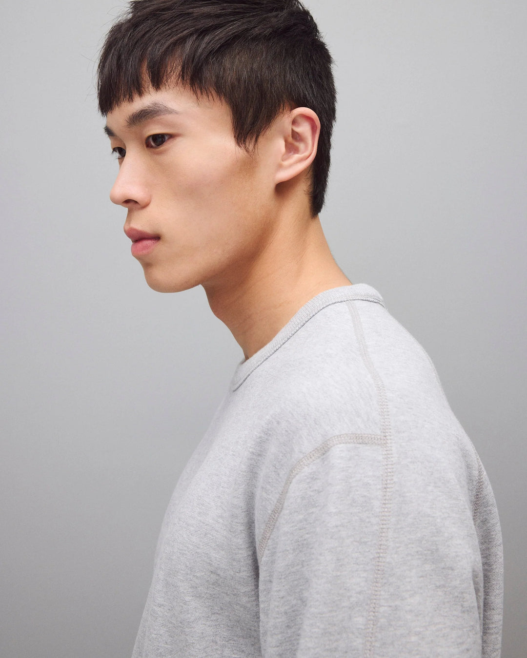 Reigning Champ Midnight Terry Standard Crewneck -  Heather Grey