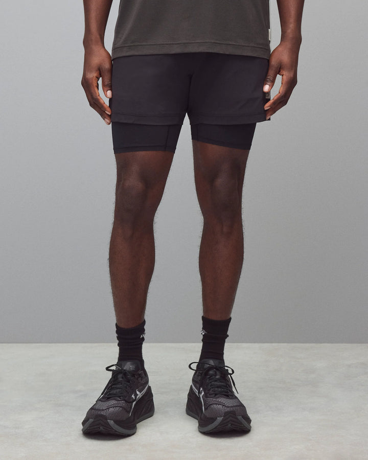 Reigning Champ 4-Way Stretch Nylon Combo Standard Training Short 5” - Black