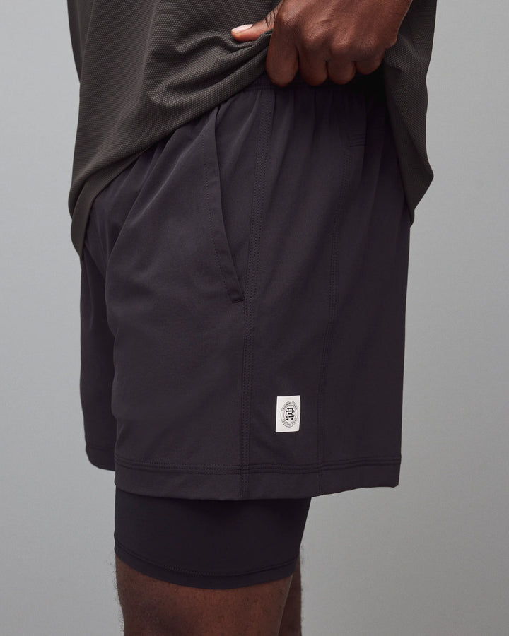 Reigning Champ 4-Way Stretch Nylon Combo Standard Training Short 5” - Black