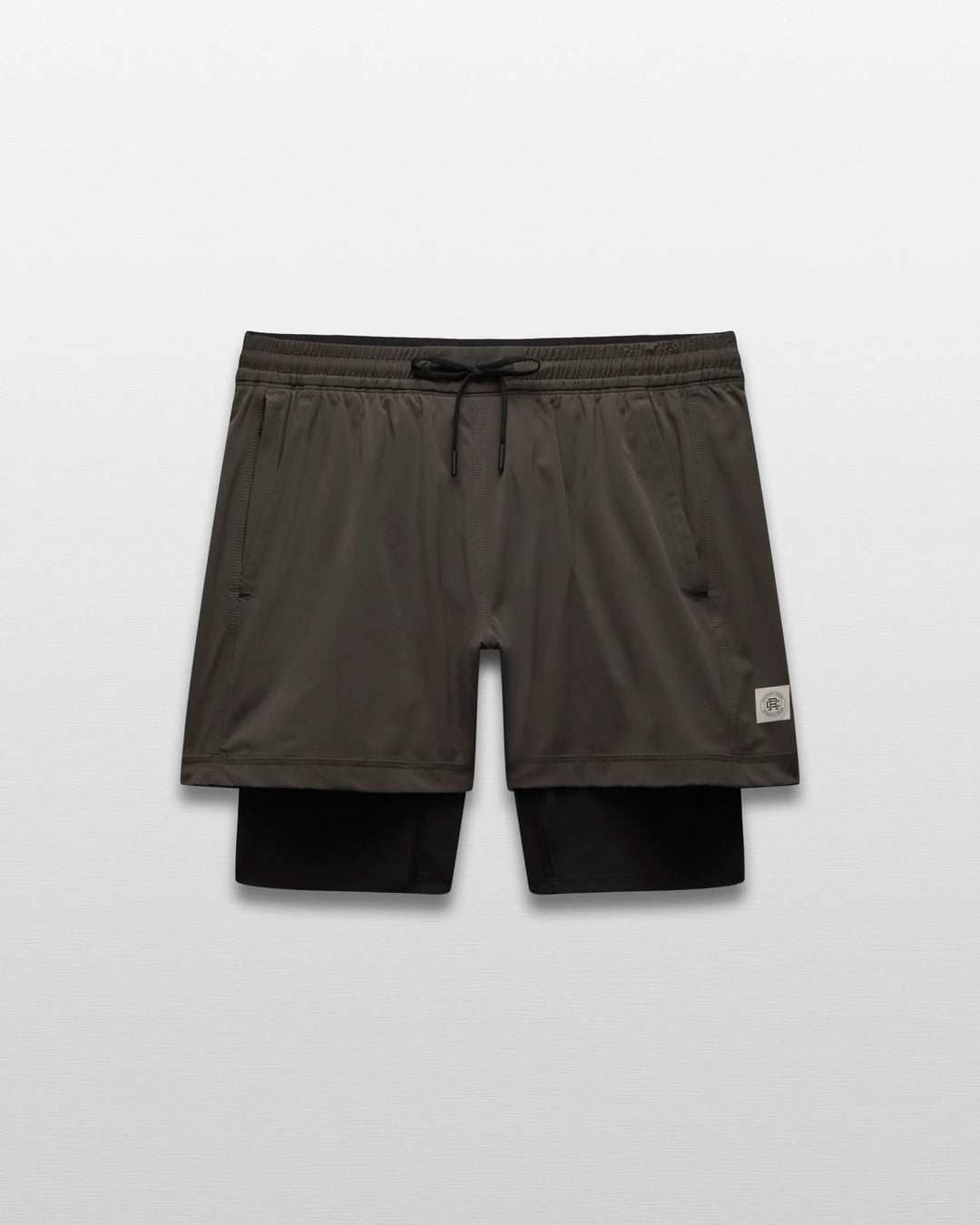 Reigning Champ 4-Way Stretch Nylon Combo Standard Training Short 5” - Carbon